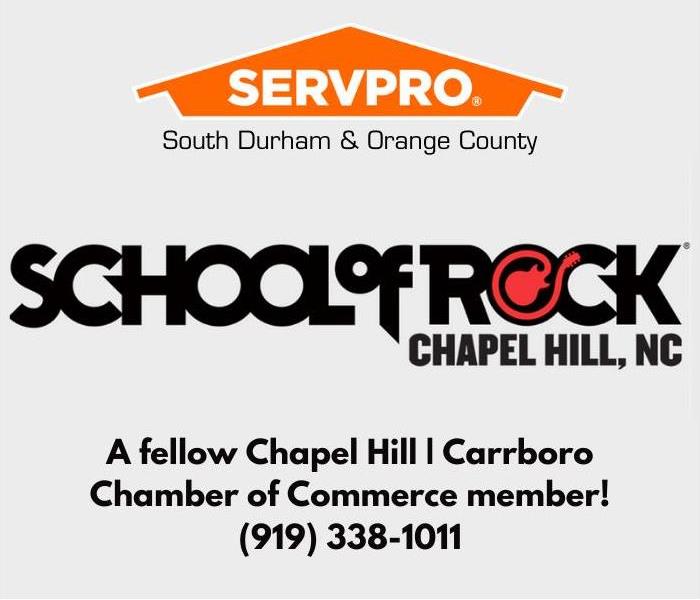 School of Rock Logo with their contact information